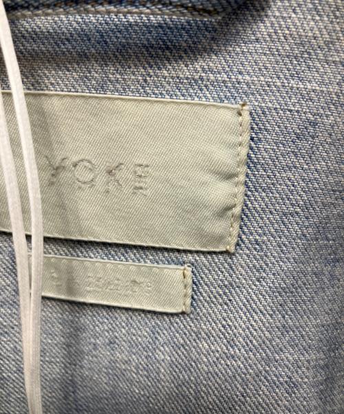 YOKE（ヨーク）YOKE (ヨーク) VINTAGED DENIM COVERALL HALF COAT ハーフコート ブルー サイズ:3の古着・服飾アイテム