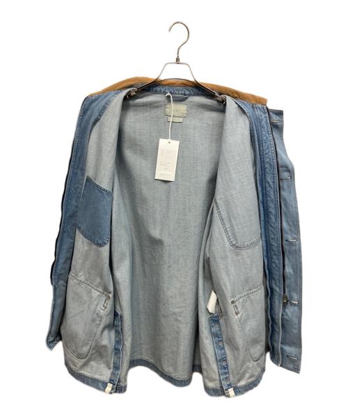 YOKE（ヨーク）YOKE (ヨーク) VINTAGED DENIM COVERALL HALF COAT ハーフコート ブルー サイズ:3の古着・服飾アイテム