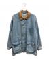 YOKE（ヨーク）の古着「VINTAGED DENIM COVERALL HALF COAT ハーフコート」｜ブルー