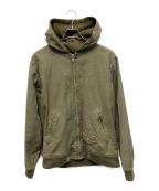 stussyステューシー）の古着「STUSSY GARMENT CO WORKGEAR 00sフーデッドジャケット」｜グリーン