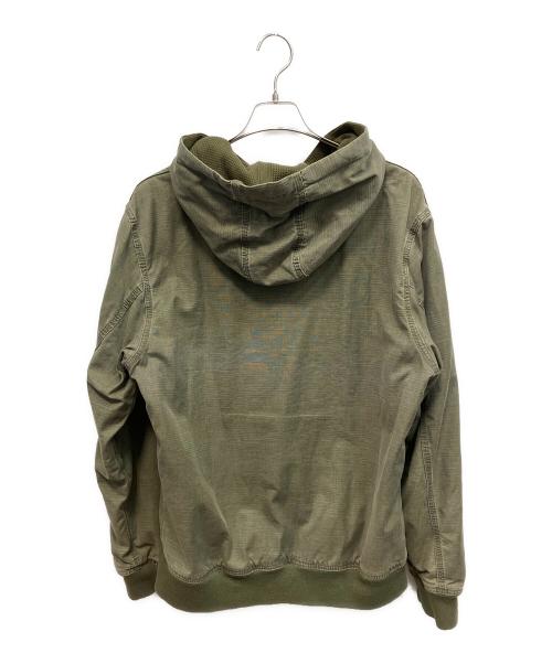 stussy（ステューシー）stussy (ステューシー) STUSSY GARMENT CO WORKGEAR 00sフーデッドジャケット グリーン サイズ:Lの古着・服飾アイテム