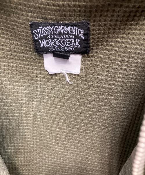 stussy（ステューシー）stussy (ステューシー) STUSSY GARMENT CO WORKGEAR 00sフーデッドジャケット グリーン サイズ:Lの古着・服飾アイテム