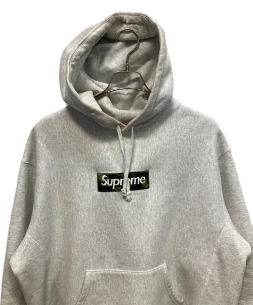 SUPREME（シュプリーム）SUPREME (シュプリーム) box logo hooded sweatshirt Ash Grey Camo 23AW プルオーバーパーカー グレー サイズ:Mの古着・服飾アイテム