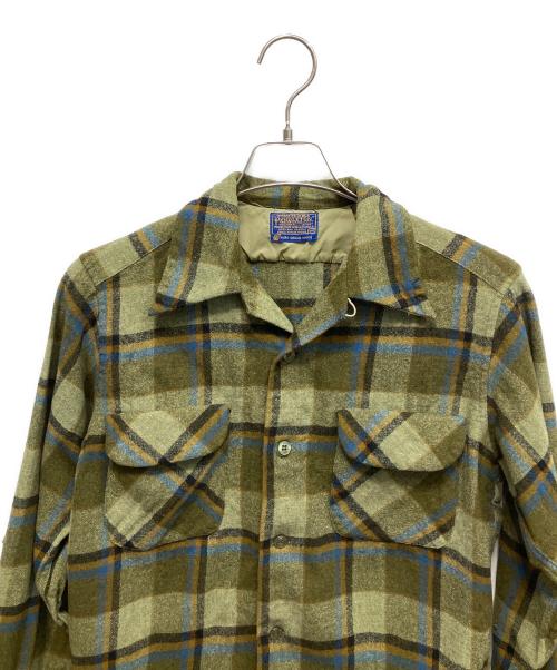 PENDLETON（ペンドルトン）PENDLETON (ペンドルトン) 60s ウールシャツ グリーン サイズ:Mの古着・服飾アイテム