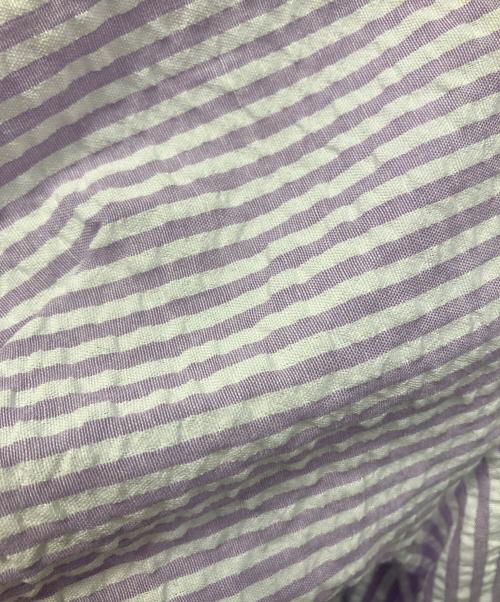 ROSSO（ロッソ）ROSSO (ロッソ) シアサッカーワンピース ストライプ5分袖 23SS 半袖ワンピース パープル サイズ:38の古着・服飾アイテム