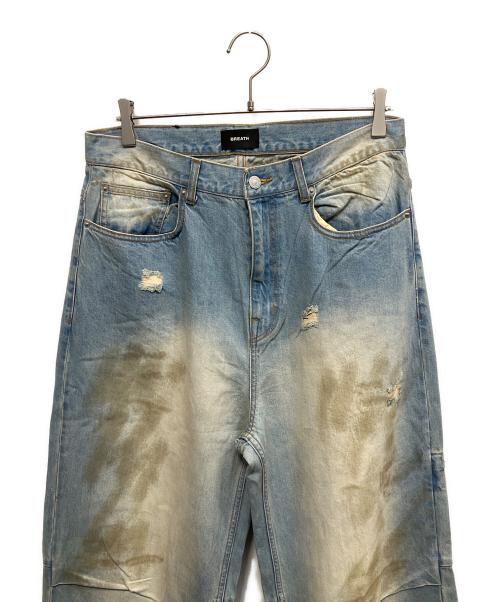 BREATH（ブレス）BREATH (ブレス) COATING DAMAGE DENIM PANTS デニムパンツ ブルー サイズ:XLの古着・服飾アイテム