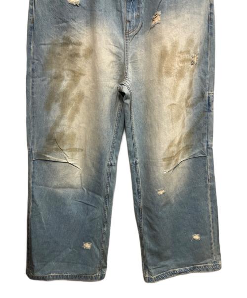 BREATH（ブレス）BREATH (ブレス) COATING DAMAGE DENIM PANTS デニムパンツ ブルー サイズ:XLの古着・服飾アイテム