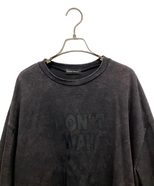 MAISON SPECIAL（メゾンスペシャル）MAISON SPECIAL (メゾンスペシャル) ミラクルオーバーTシャツ 半袖カットソー ブラック サイズ:Freeの古着・服飾アイテム