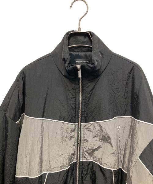 MAISON SPECIAL（メゾンスペシャル）MAISON SPECIAL (メゾンスペシャル) 中綿ジャケット ブラック×グレー サイズ:Freeの古着・服飾アイテム
