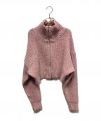 MAISON SPECIALメゾンスペシャル）の古着「2way Front Zip Knit Wear ニットジャケット」｜ピンク