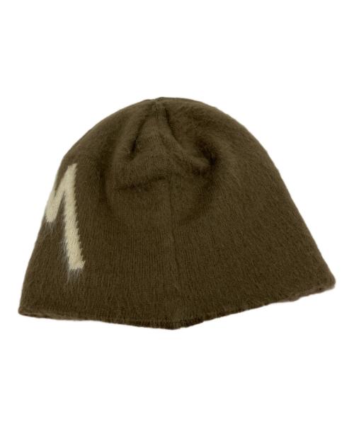 stussy（ステューシー）stussy (ステューシー) BRUSHED OUT STOCK SKULLCAP BEANIE ニット帽 ブラウンの古着・服飾アイテム