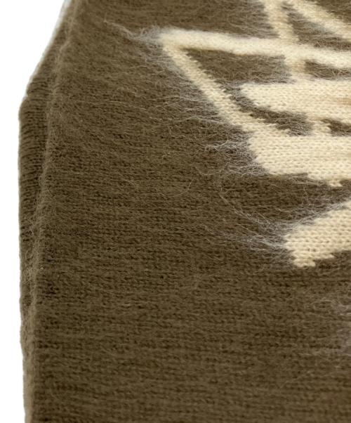 stussy（ステューシー）stussy (ステューシー) BRUSHED OUT STOCK SKULLCAP BEANIE ニット帽 ブラウンの古着・服飾アイテム