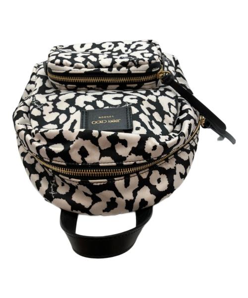 JIMMY CHOO（ジミーチュウ）JIMMY CHOO (ジミーチュウ) CANDICE BACKPACK WXJCGG ミニリュック ホワイト×ブラックの古着・服飾アイテム