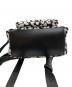 中古・古着 JIMMY CHOO (ジミーチュウ) CANDICE BACKPACK WXJCGG ミニリュック ホワイト×ブラック：17000円
