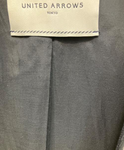 UNITED ARROWS（ユナイテッドアローズ）UNITED ARROWS (ユナイテッドアローズ) リネンVノーカラージャケット ベージュ サイズ:36の古着・服飾アイテム