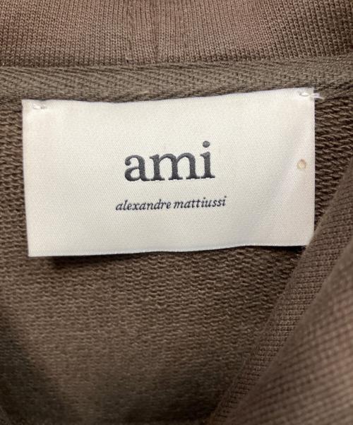 AMI Alexandre Mattiussi（アミアレクサンドルマテュッシ）AMI Alexandre Mattiussi (アミアレクサンドルマテュッシ) ハートAロゴプルオーバーパーカー ブラウン サイズ:Mの古着・服飾アイテム
