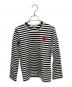 PLAY COMME des GARCONS（プレイコムデギャルソン）の古着「ボーダー 長袖カットソー」｜ホワイト×ブラック