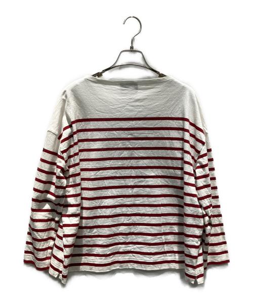 Le minor（ルミノア）Le minor (ルミノア) ボーダー 長袖カットソー ホワイト×レッド サイズ:1の古着・服飾アイテム