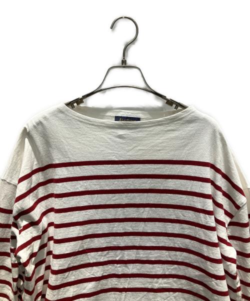 Le minor（ルミノア）Le minor (ルミノア) ボーダー 長袖カットソー ホワイト×レッド サイズ:1の古着・服飾アイテム