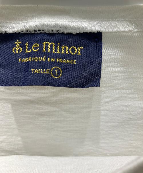 Le minor（ルミノア）Le minor (ルミノア) ボーダー 長袖カットソー ホワイト×ピンク サイズ:1の古着・服飾アイテム