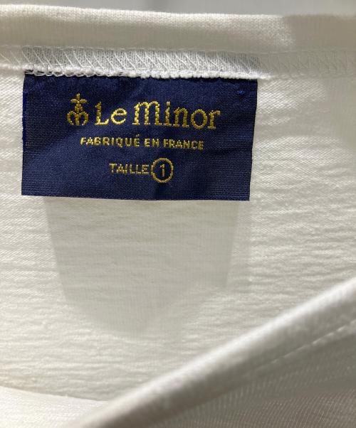 Le minor（ルミノア）Le minor (ルミノア) ボーダー 長袖カットソー ホワイト×スカイブルー サイズ:1の古着・服飾アイテム