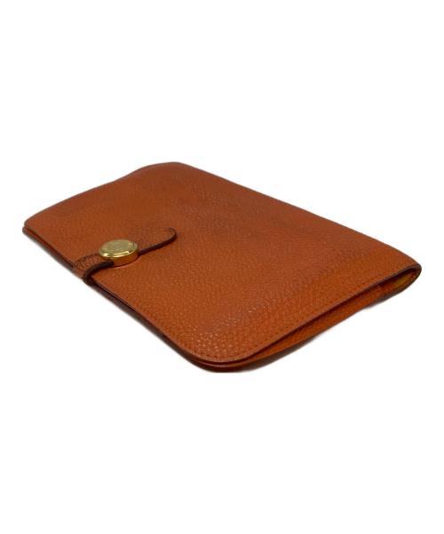 HERMES（エルメス）HERMES (エルメス) ドゴンGM D 長財布 オレンジの古着・服飾アイテム
