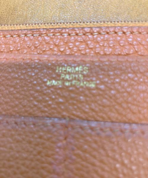 HERMES（エルメス）HERMES (エルメス) ドゴンGM D 長財布 オレンジの古着・服飾アイテム