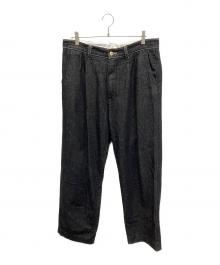 LEVI'S（リーバイス）の古着「PREMIUM BLACK DENIM SLACKS デニムパンツ」｜ブラック