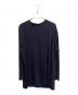 YOHJI YAMAMOTO（ヨウジヤマモト）の古着「WOOL MIX SINGLE JERSEY SLIT ROUND NECK T 長袖カットソー」｜ネイビー