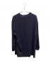YOHJI YAMAMOTO (ヨウジヤマモト) WOOL MIX SINGLE JERSEY SLIT ROUND NECK T 長袖カットソー ネイビー サイズ:3：15000円