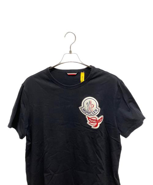 MONCLER GENIUS（モンクレール ジーニアス）MONCLER GENIUS (モンクレール ジーニアス) ワッペンロゴ 半袖カットソー ブラック サイズ:Lの古着・服飾アイテム