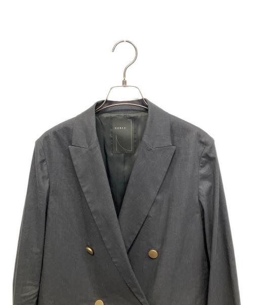Noble（ノーブル）Noble (ノーブル) 麻混テーラードジャケット グレー サイズ:40の古着・服飾アイテム