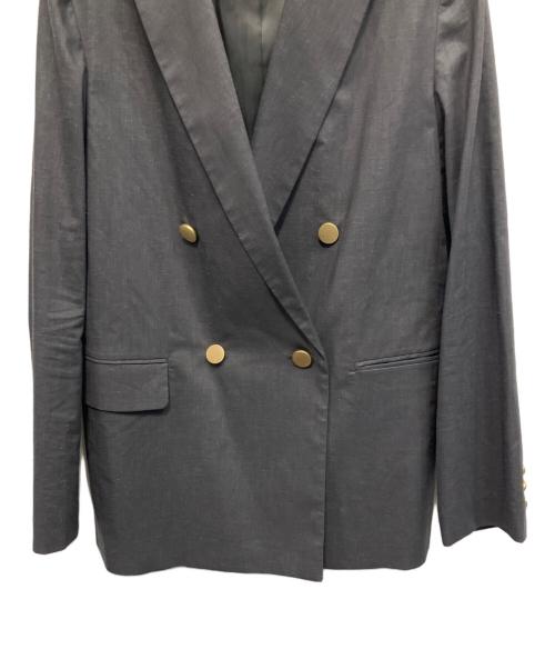 Noble（ノーブル）Noble (ノーブル) 麻混テーラードジャケット グレー サイズ:40の古着・服飾アイテム