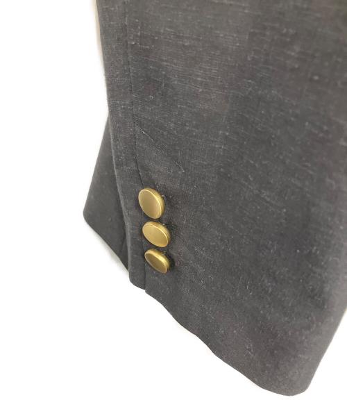 Noble（ノーブル）Noble (ノーブル) 麻混テーラードジャケット グレー サイズ:40の古着・服飾アイテム