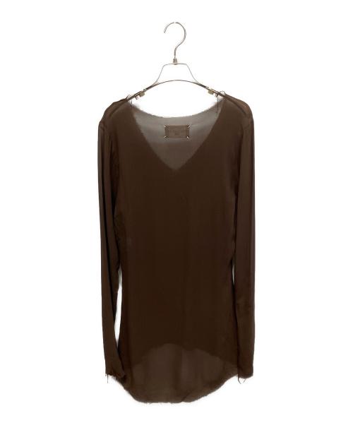 MARTIN MARGIELA（マルタン・マルジェラ）MARTIN MARGIELA (マルタン・マルジェラ) 長袖カットソー ブラウン サイズ:38の古着・服飾アイテム