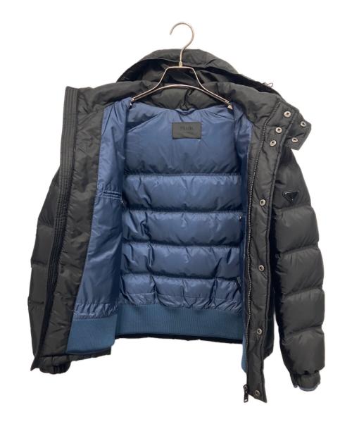 PRADA（プラダ）PRADA (プラダ) トライアングルロゴ ダウンジャケット ブラック サイズ:46の古着・服飾アイテム