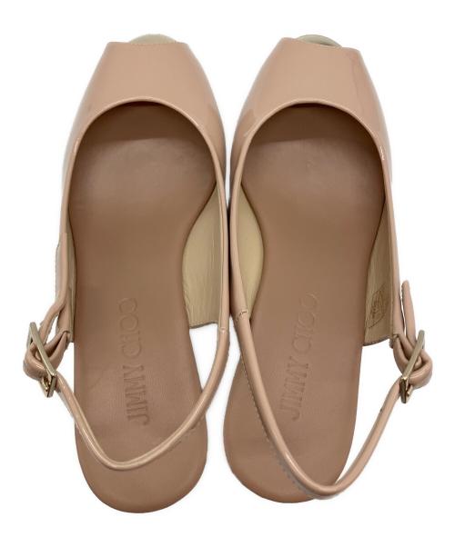 JIMMY CHOO（ジミーチュウ）JIMMY CHOO (ジミーチュウ) ウェッジソールサンダル ピンクベージュ サイズ:37の古着・服飾アイテム