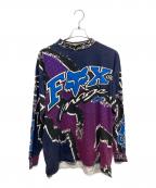 FOX RACINGフォックスレーシング）の古着「90s ロングスリーブカットソー」｜ネイビー