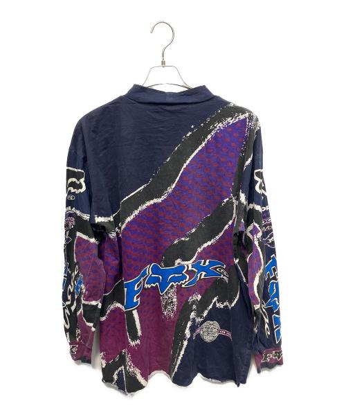 FOX RACING（フォックスレーシング）FOX RACING (フォックスレーシング) 90s ロングスリーブカットソー ネイビー サイズ:XLの古着・服飾アイテム