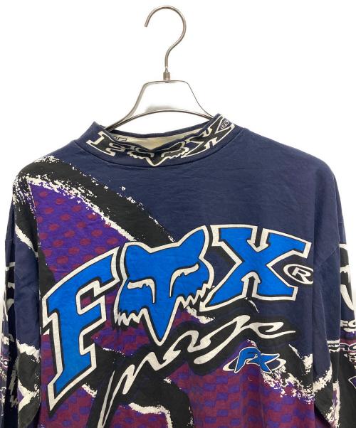 FOX RACING（フォックスレーシング）FOX RACING (フォックスレーシング) 90s ロングスリーブカットソー ネイビー サイズ:XLの古着・服飾アイテム