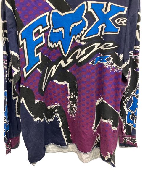 FOX RACING（フォックスレーシング）FOX RACING (フォックスレーシング) 90s ロングスリーブカットソー ネイビー サイズ:XLの古着・服飾アイテム