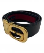 GUCCIグッチ）の古着「レザーベルト」｜ブラック