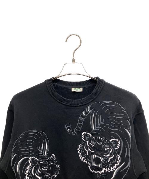 KENZO（ケンゾー）KENZO (ケンゾー) ダブルタイガースウェット ブラック サイズ:Freeの古着・服飾アイテム