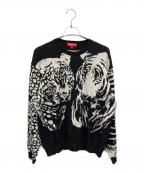 SUPREMEシュプリーム）の古着「Big Cats Jacquard L/S 厚手ニット」｜ブラック