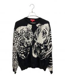SUPREME（シュプリーム）の古着「Big Cats Jacquard L/S 厚手ニット」｜ブラック
