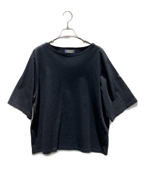 Le minor（ルミノア）Le minor (ルミノア) HUMAN WOMAN (ヒューマンウーマン) 半袖カットソー ネイビー サイズ:Mの古着・服飾アイテム