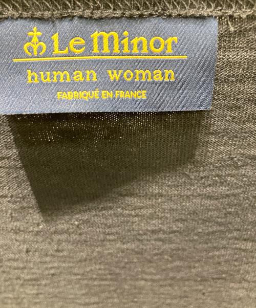 Le minor（ルミノア）Le minor (ルミノア) HUMAN WOMAN (ヒューマンウーマン) 半袖カットソー ネイビー サイズ:Mの古着・服飾アイテム