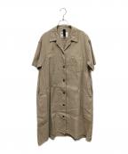MHLエムエイチエル）の古着「FADED LINEN COTTON PLAINWEAVE DRESS 25SS 半袖ワンピース」｜ベージュ