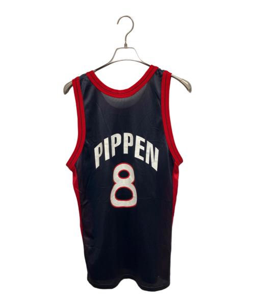 Champion（チャンピオン）Champion (チャンピオン) 90'sノースリーブカットソー ネイビー×レッド サイズ:Freeの古着・服飾アイテム