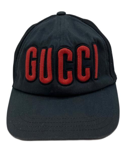 GUCCI（グッチ）GUCCI (グッチ) ベースボールキャップ ブラック サイズ:Mの古着・服飾アイテム